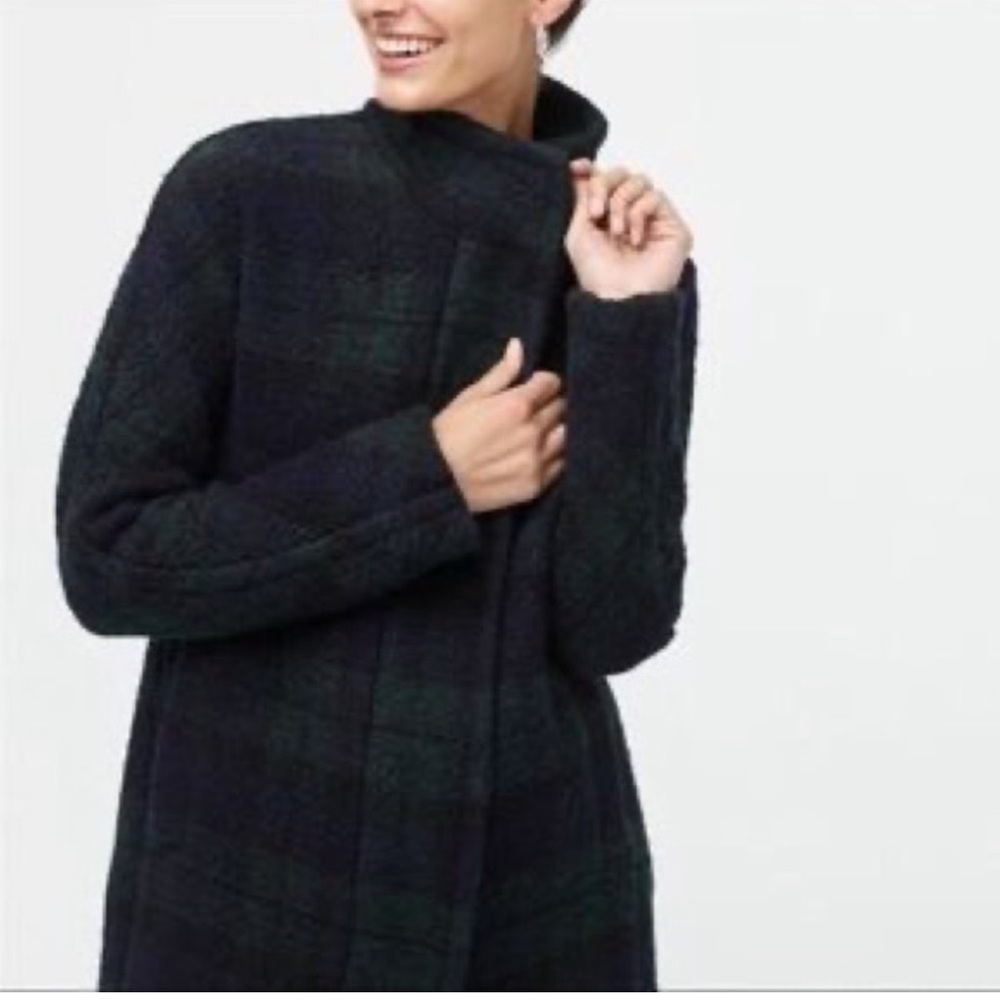 J Crew Plaid Wool Coat Size 4